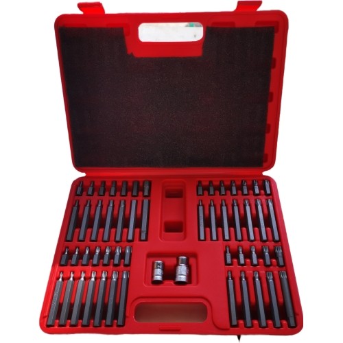 Screwdriver bit set 54pcs TORX, TORX SEC, HEX, SPLINE