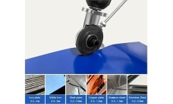 Skardos pjovimo žirklės suktuvui-gręžtuvui