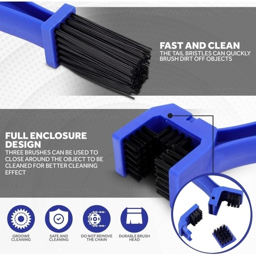 Šepetys motociklų grandinėms valyti