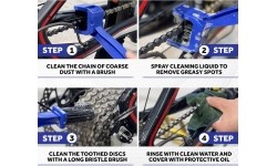 Šepetys motociklų grandinėms valyti