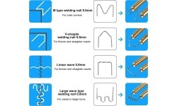 Plastiko suvirinimo aparatas 70W su kabėmis (400vnt) rinkinys