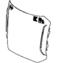 Išorinis stikliukas, skaidrus (skirta: ESAB HC Savage A50 Lux)