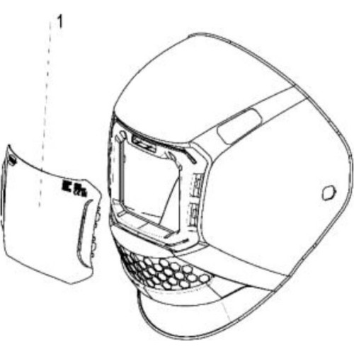Išorinis stikliukas, skaidrus (skirta: ESAB HC Savage A50 Lux)