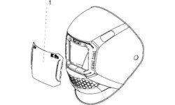 Išorinis stikliukas, skaidrus (skirta: ESAB HC Savage A50 Lux)