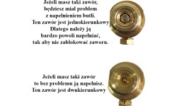 Dviejų krypčių žalvarinis vožtuvas Sodastream talpoms, blue versija
