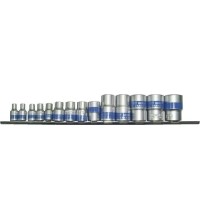 1/4" + 3/8" + 1/2" Dr. E - Socket set 14pcs.