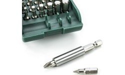 Keičiamų antgalių rinkinys su laikikliu (31vnt)