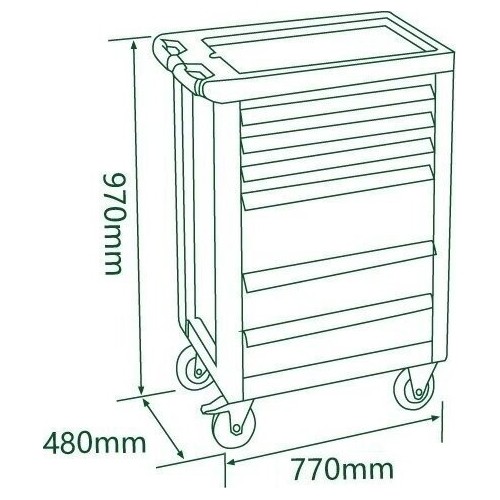 Roller cabinet 7 drawers