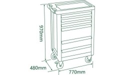 Roller cabinet 7 drawers