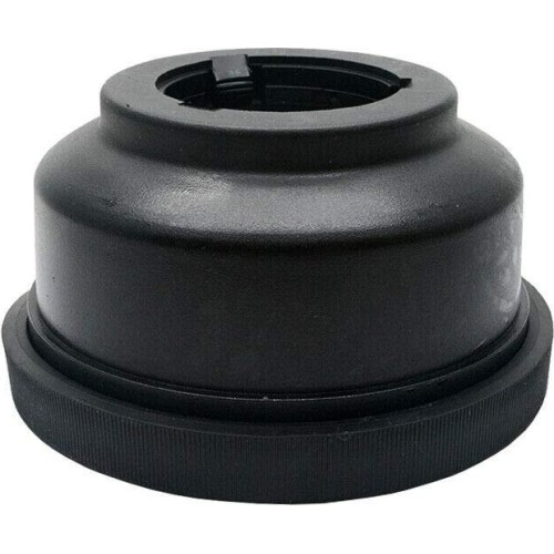 Greito atleidimo movos plast. prispaudimo gaubtas su gum. žiedu