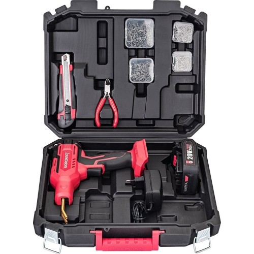 Akumuliatorinis plastiko suvirinimo aparatas plastikinėje dėžėje 20V LI-ION