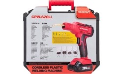 Akumuliatorinis plastiko suvirinimo aparatas plastikinėje dėžėje 20V LI-ION