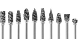 Frezų kietmetalio rinkinys Ø6x3mm 10vnt.