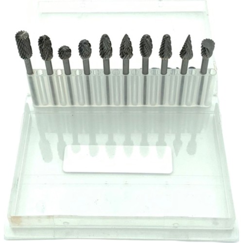 Frezų kietmetalio rinkinys Ø6x3mm 10vnt.