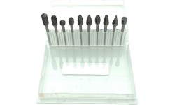 Frezų kietmetalio rinkinys Ø6x3mm 10vnt.
