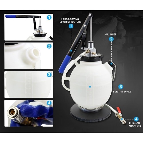 Manual extract & discharge transmission oil pump 7l with ATF filler system