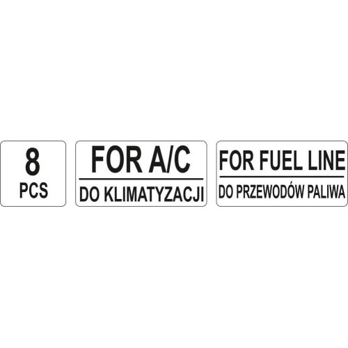 Fuel/AC disconnect tool set 8pcs