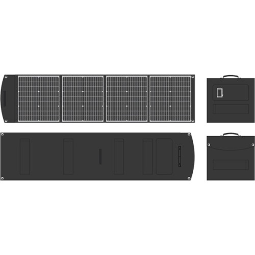 Sulankstoma saulės panelė 200W su XT60 4in1 kabeliu