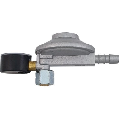 Reduktor kątowy propan-butan LPG z manometrem do butli turystycznych G3/8"LH