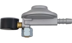 Reduktor kątowy propan-butan LPG z manometrem do butli turystycznych G3/8"LH