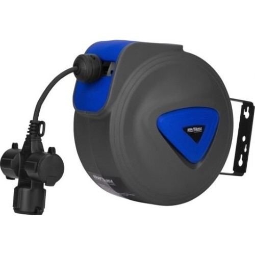 Cable reel with auto-retraction 15m 3Gx1.5mm 250V