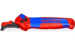 Stripping knife with guide shoe and ratchet KNIPEX