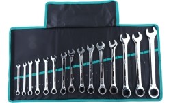 Combination ratcheting wrench set 15pcs (8-24mm)