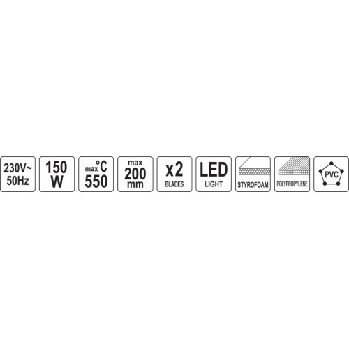 Elektrinis karštas peilis plastikui / putai / vaškui 220W