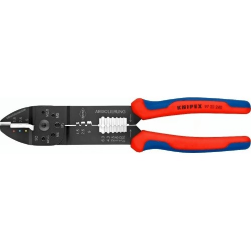 Replės laidų užspaudimui ir nuvalymui 240mm KNIPEX
