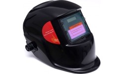 Welder helmet, self-darkening