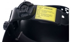 Welder helmet, self-darkening
