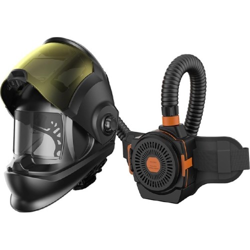 Welder's helmet E9 with PAPR air filtration system