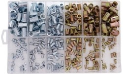 Aluminium and steel nut rivets M3-M10, 300pcs KD10486