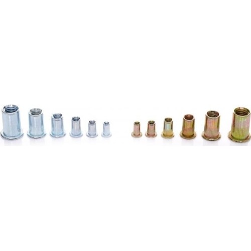Aluminium and steel nut rivets M3-M10, 300pcs KD10486