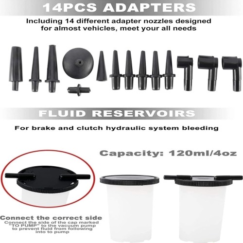 Vakuumo/slėgio matuoklis stabdžių skysčiui