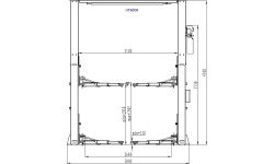 Two post clearfloor lift with electromagnetic release 6t