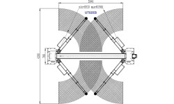 Two post clearfloor lift with electromagnetic release 6t