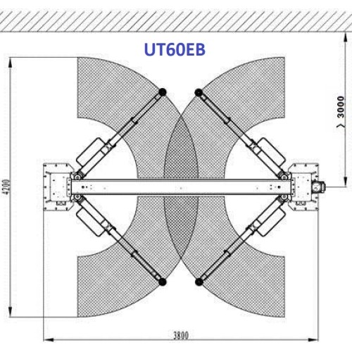 Two post clearfloor lift with electromagnetic release 6t
