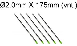 TIG volframo elektrodas WP 175mm (1 vnt.), žalias - 2.0mm