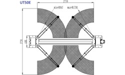Two post floor type lift with electromagnetic release 5t