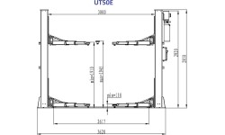 Two post floor type lift with electromagnetic release 5t