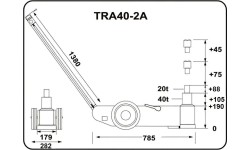 Pneumo-hidraulinis domkratas 40t/20t