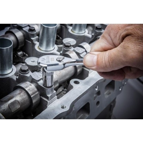 Dr. Quick-release ratchet (oval head, metal handle) set 3pcs, 60 teeth 120XP