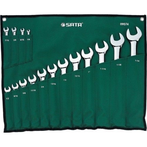 Combination wrench set 16pcs. (1/4"-1-1/4")