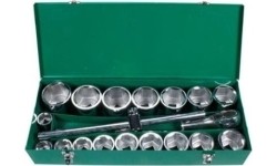1" Dr. Socket 6pt set 22pcs 36-85mm