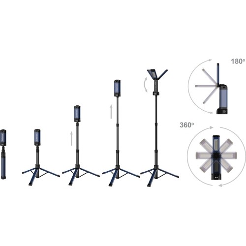 Šviestuvas COB (18W) su trikoju (įkraunamas)