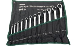 Double ended double deep offset ring spanner set 12pcs (6-32mm)