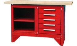 Darbastalis su spintele (5 stalčiai)