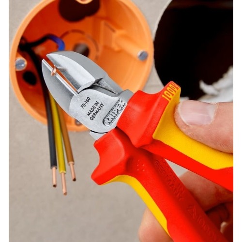 Šoninio kirpimo replės elektrikui 160mm (1000V) KNIPEX