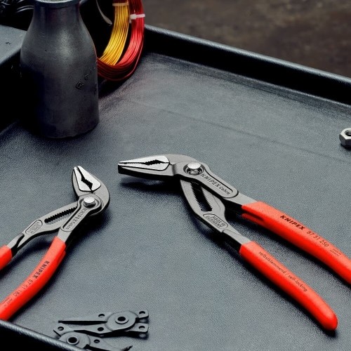 Santechninės replės prailgintos KNIPEX SLIM Cobra su fiksavimu 180mm